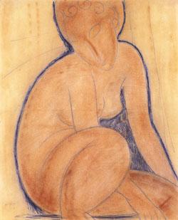 Amedeo Modigliani Crouched Nude oil painting picture